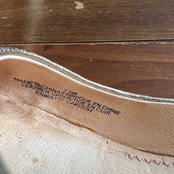 Anthropologie Pilcro and the Letterpress Gold Metallic Wedge Heels - Picture 11 of 11